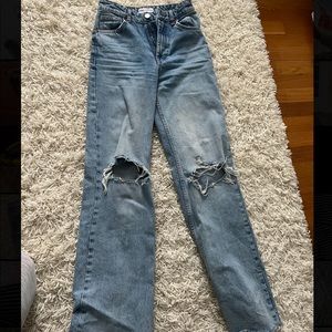 Zara wide leg high waisted jeans